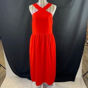 A New Day Red Front Cross Over Dress